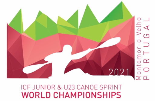 logo 2021 icf junior and u23 canoe sprint world championships montemor o velho